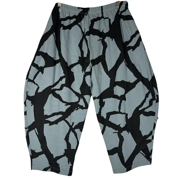 Chalet et Ceci Lantern Harem Balloon Pants XL Pull On Artsy Abstract USA FJ48910 - Picture 2 of 12